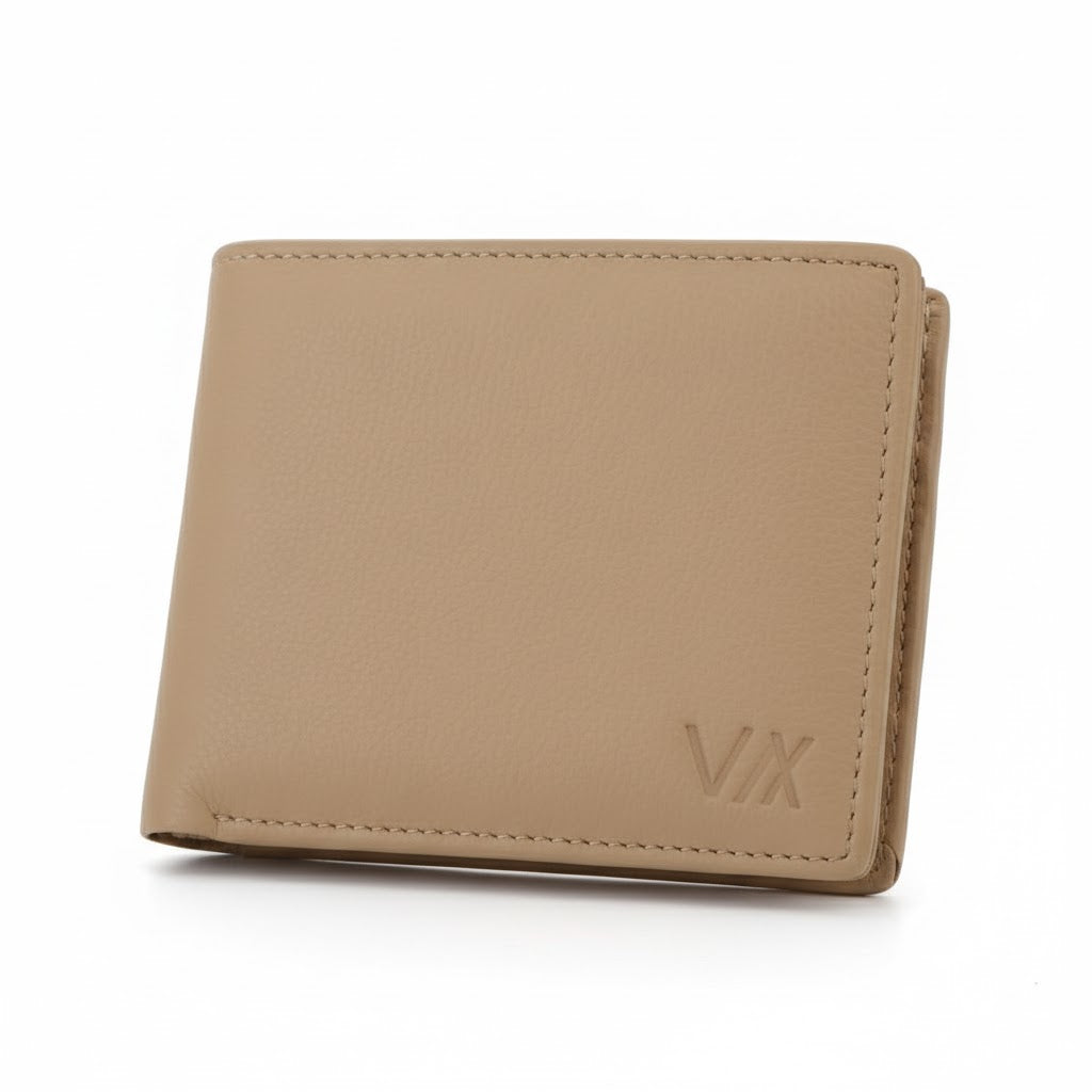 WILDAUK Men Casual, Travel, Formal Beige Artificial Leather Wallet - Regular Size (10 Card Slots)